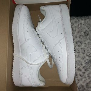 all white nike court vision lows